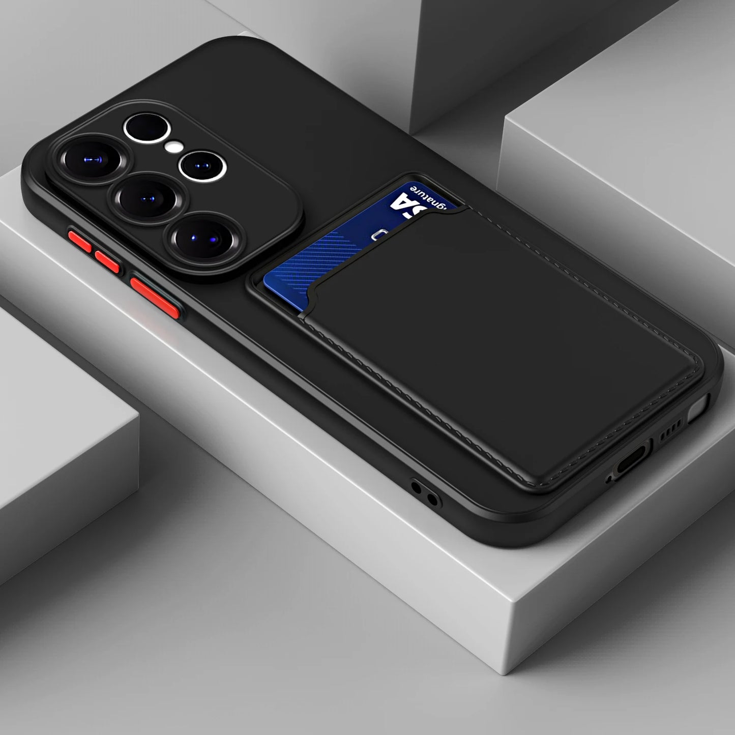 Liquid Silicone Card Holder Case – Samsung Galaxy S & Note & A Series