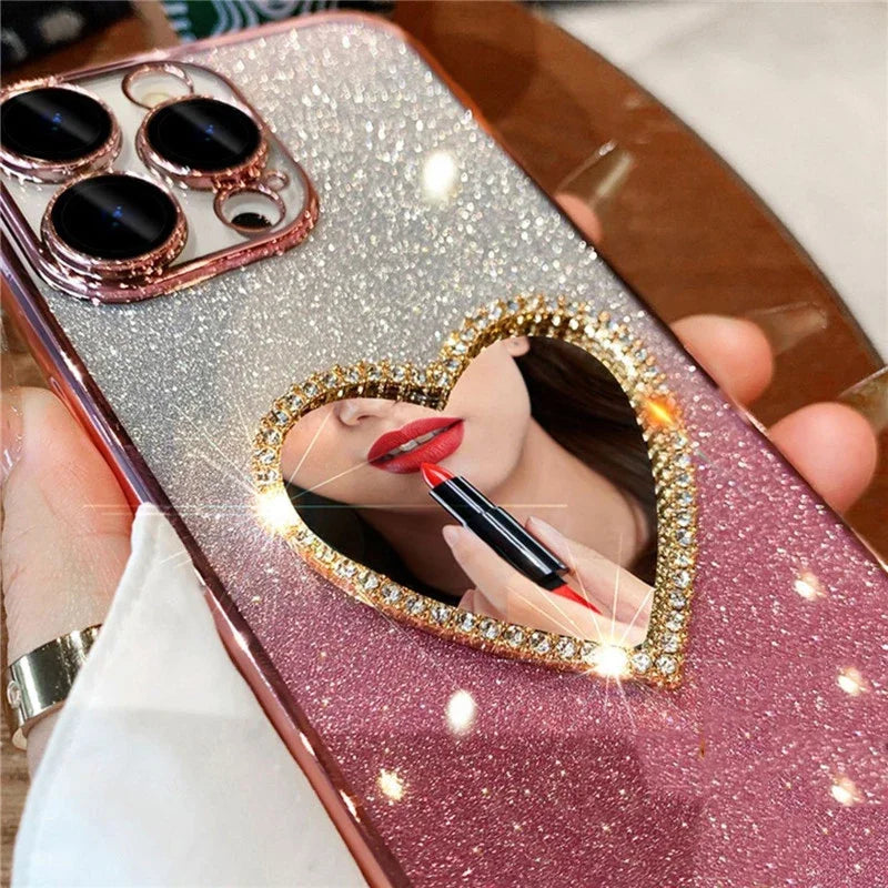 Luxury Glitter Diamond Mirror Cover – OPPO Reno