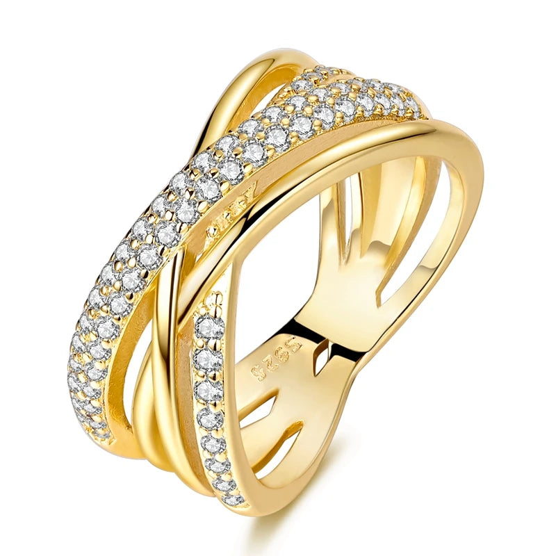 925 Silver Infinite Love Star Moon Ring – Zircon Gift"