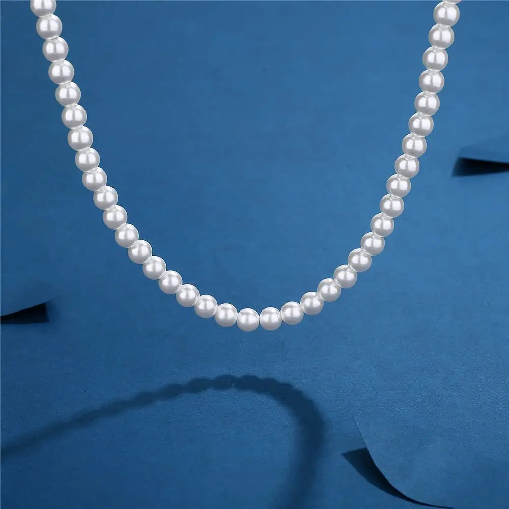 Simple Pearl Necklace for Men”