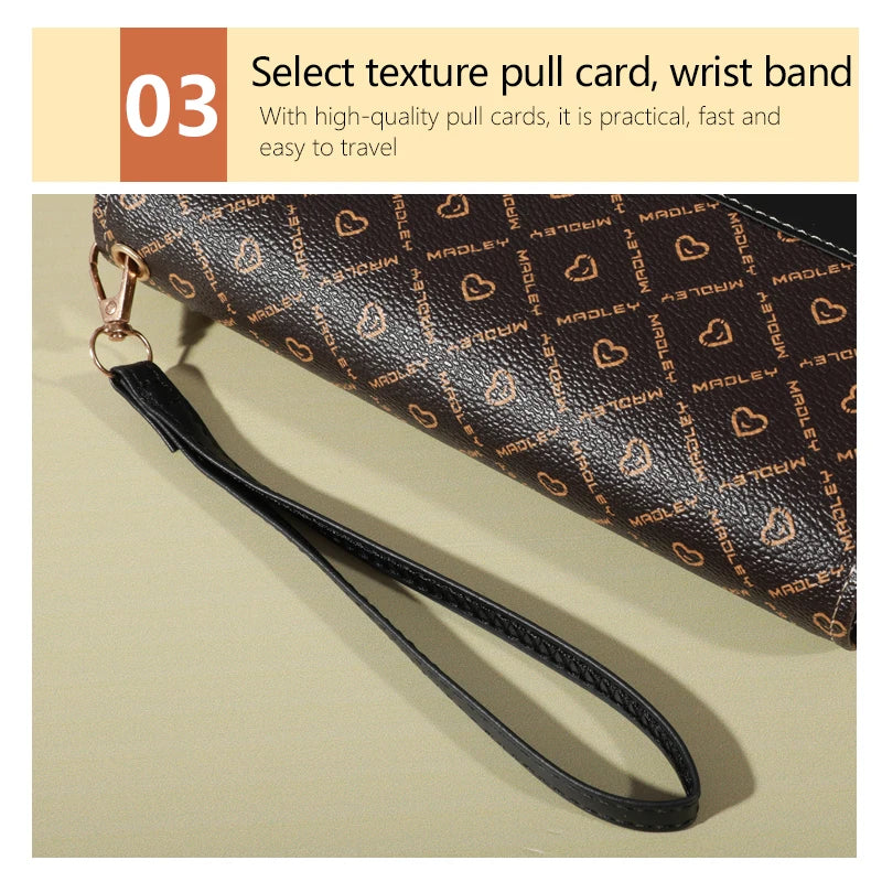 Classic Large Capacity Clutch Wallet with Zipper