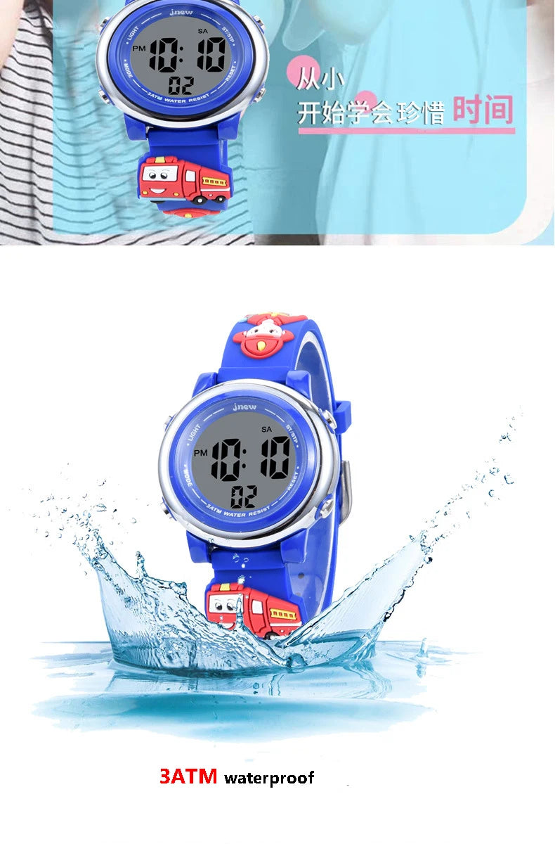 UTHAI Kids Sports LED Digital Watch Waterproof