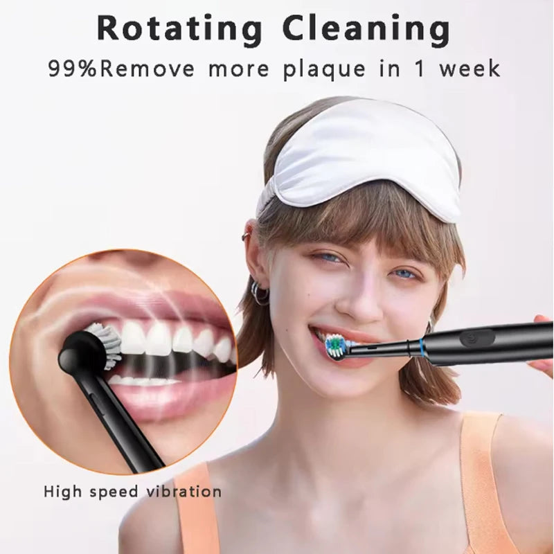Electric Rotating Toothbrush – Deep Clean with Replacement Heads