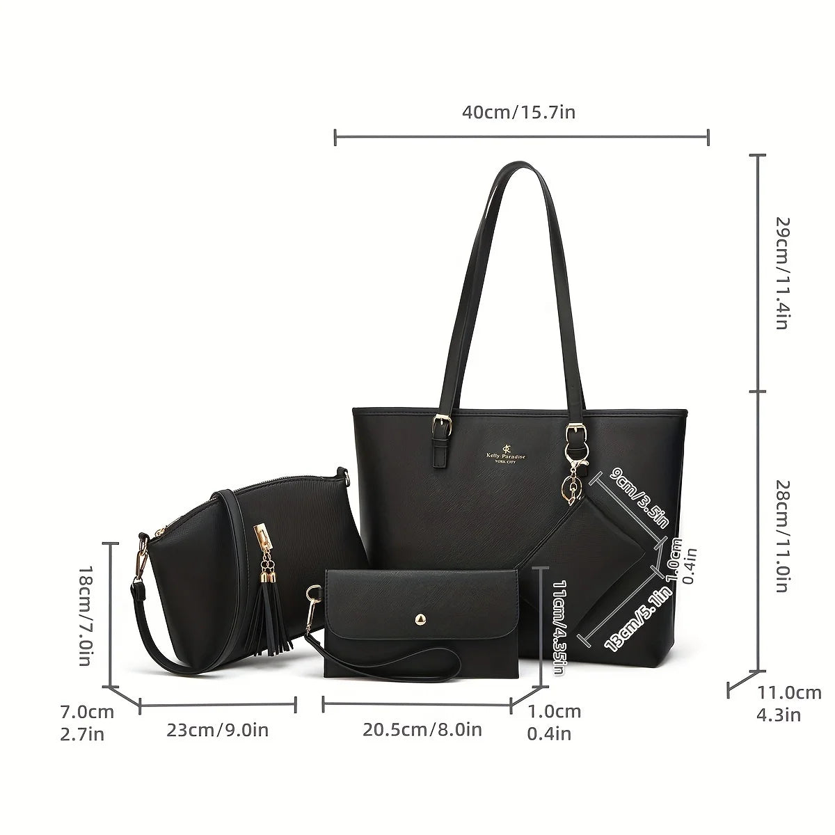 Large Capacity Mother & Child 4-Piece Tote Set