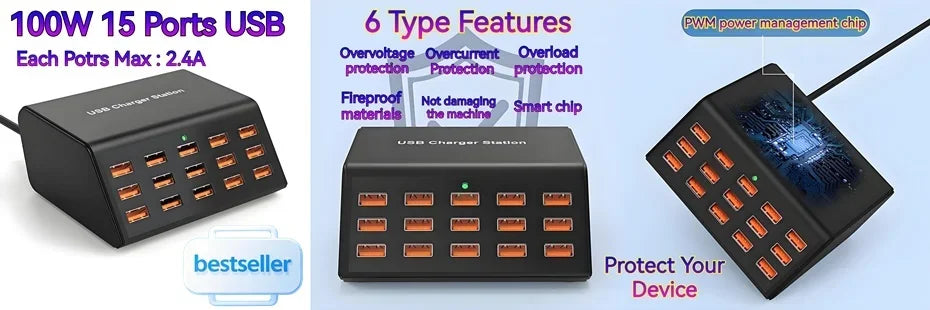 4-in-1 Rotating Magnetic 15W Wireless Charger Stand