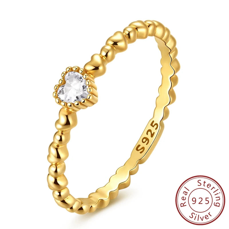 925 Silver Infinite Love Star Moon Ring – Zircon Gift"