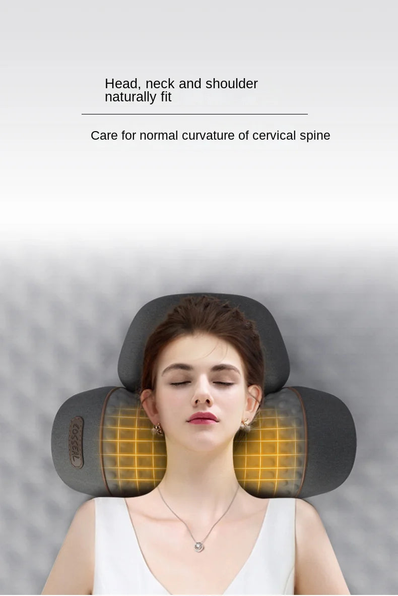 Electric Cervical Pillow Massager – Hot Compress & Vibration