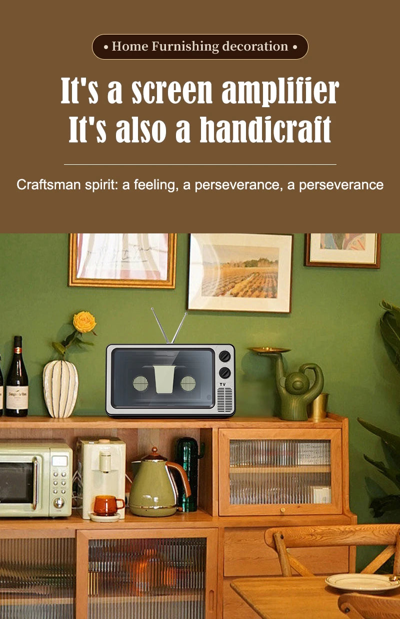 Retro TV Box Phone Magnifier – HD Display