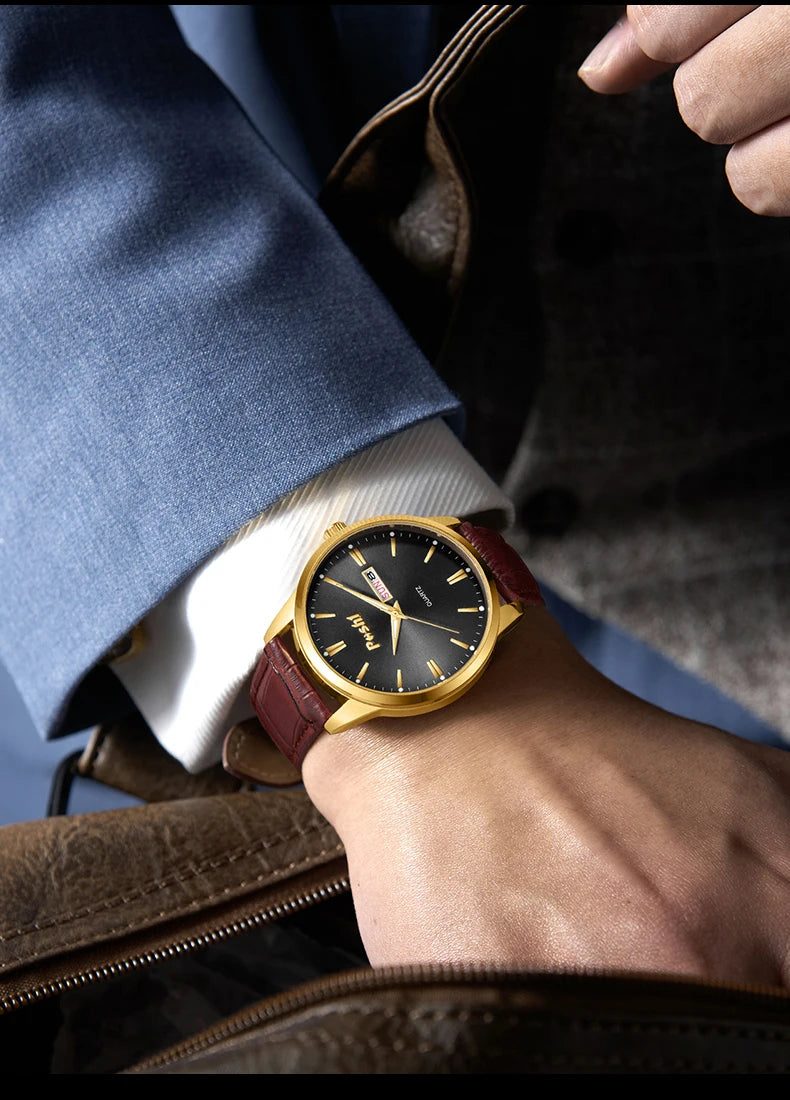 Bochi Luxury Leather Waterproof Watch