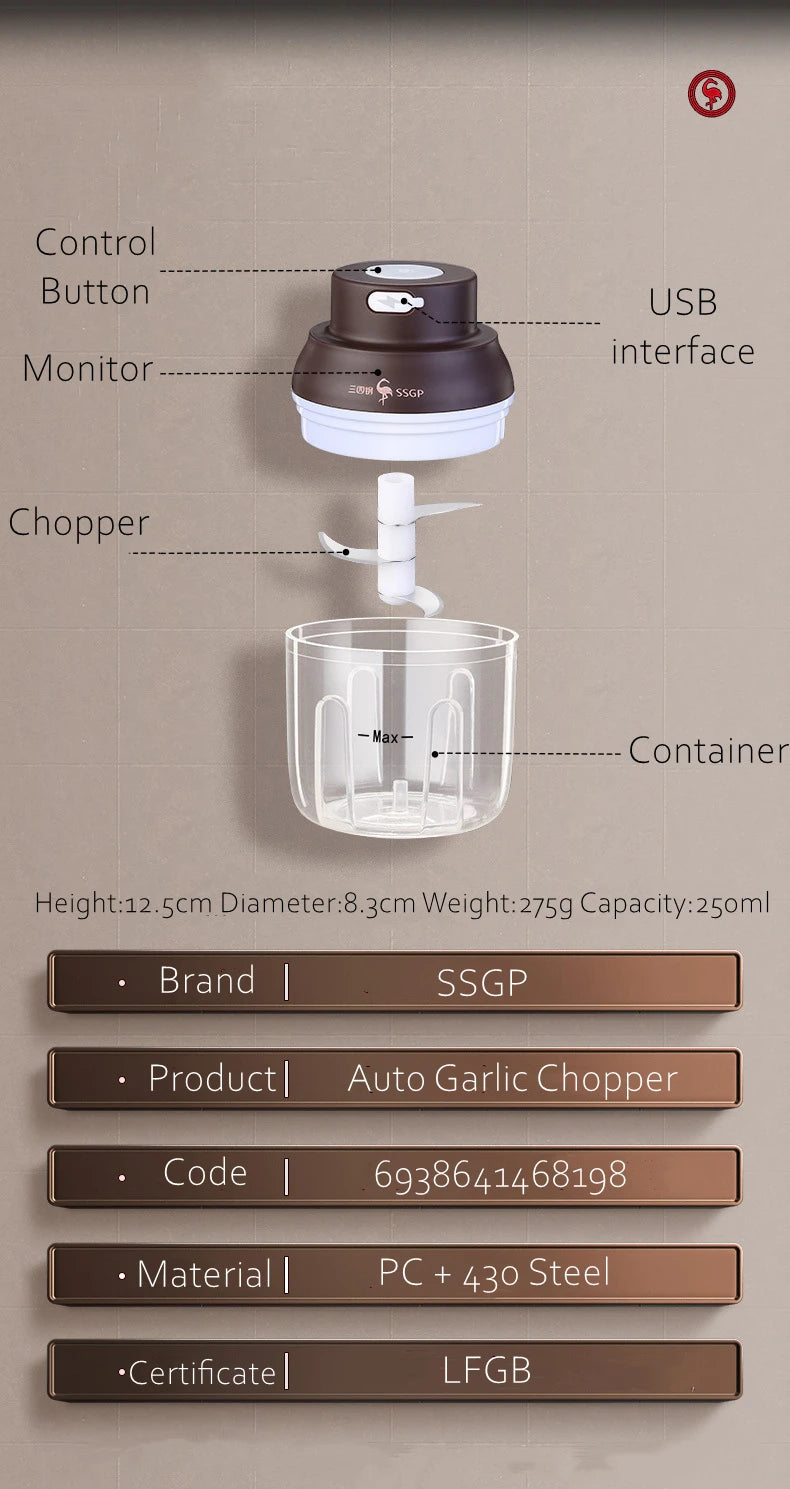 Premium Electric Garlic Masher