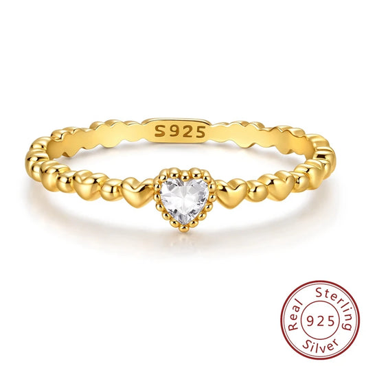 925 Silver Infinite Love Star Moon Ring – Zircon Gift"