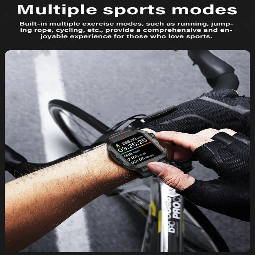 2025 Military Smartwatch, ECG, Waterproof, Bluetooth Call