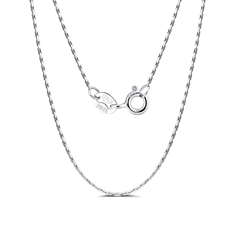 925 Silver Bamboo Chain Necklace for Women