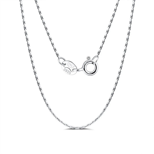 925 Silver Bamboo Chain Necklace for Women