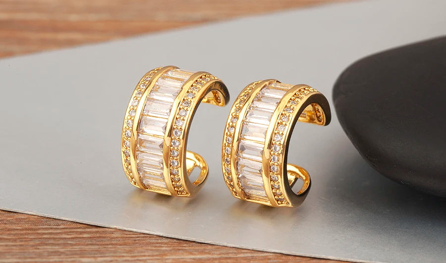 "Zircon Butterfly/Star Clip Earrings – Women’s Ear Cuff Jewelry