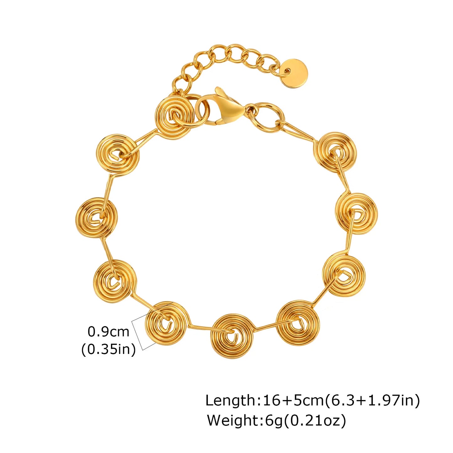 Gold-Plated Chunky Link Bracelet – Waterproof