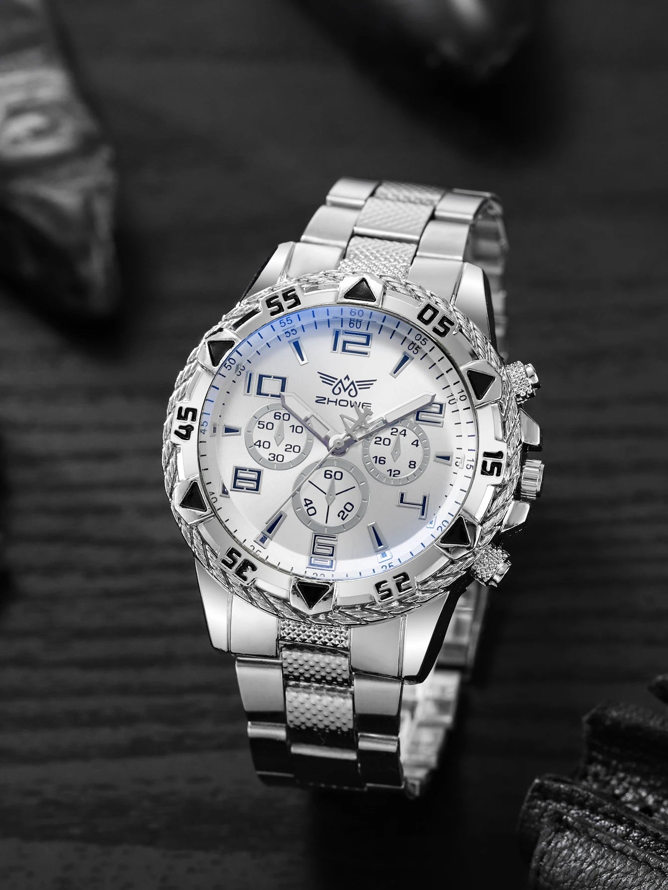 Luxury Men's Watch, Full Steel, Business Sport.