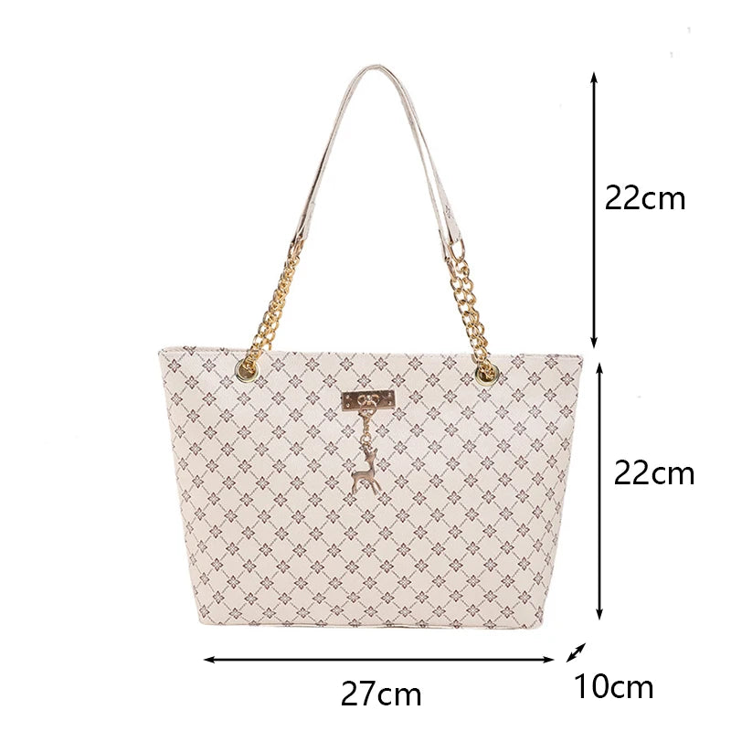 Large PU Shoulder Tote