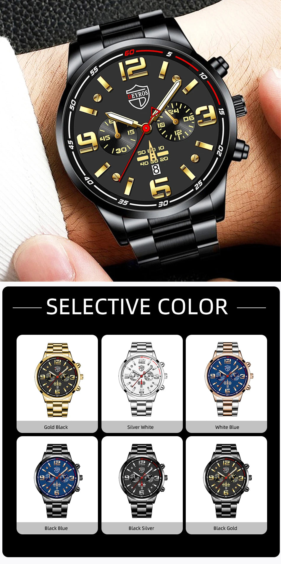 Men's Stainless Steel Business Watch