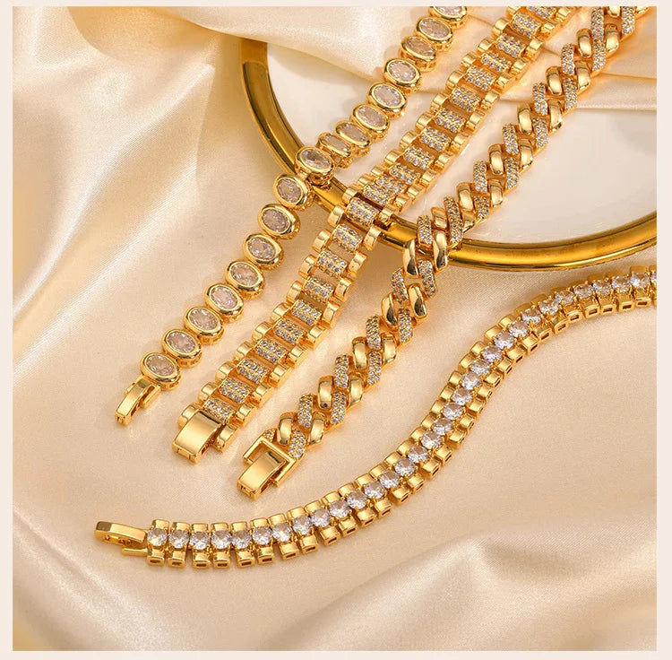 Chunky CZ Tennis Bracelet – Hip Hop Style