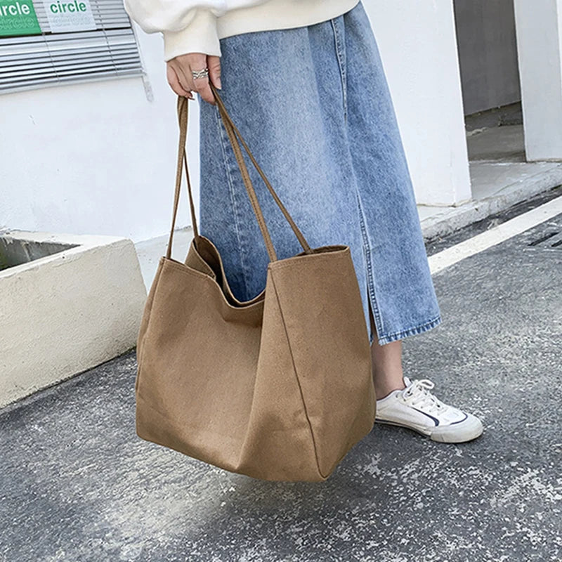 Large Canvas Shopper Tote
