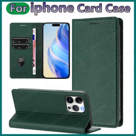 Flip Leather Wallet Cover – iPhone
