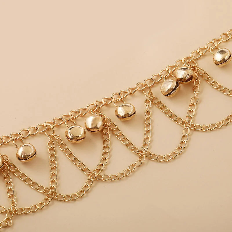 Boho Beach Anklet with Bells & Tassels