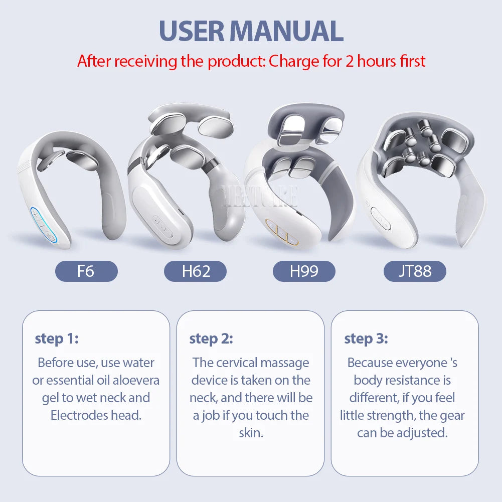 Wireless Smart TENS Neck & Shoulder Massager – Pain Relief & Heating