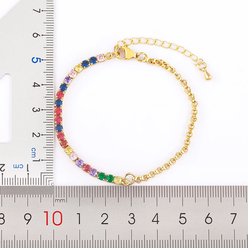 Adjustable Zircon Tennis Bracelet – Women’s Jewelry Gift"