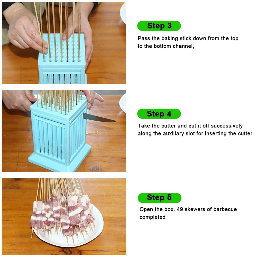 49-Hole Meat & Vegetable Skewer Box – Barbecue Tool