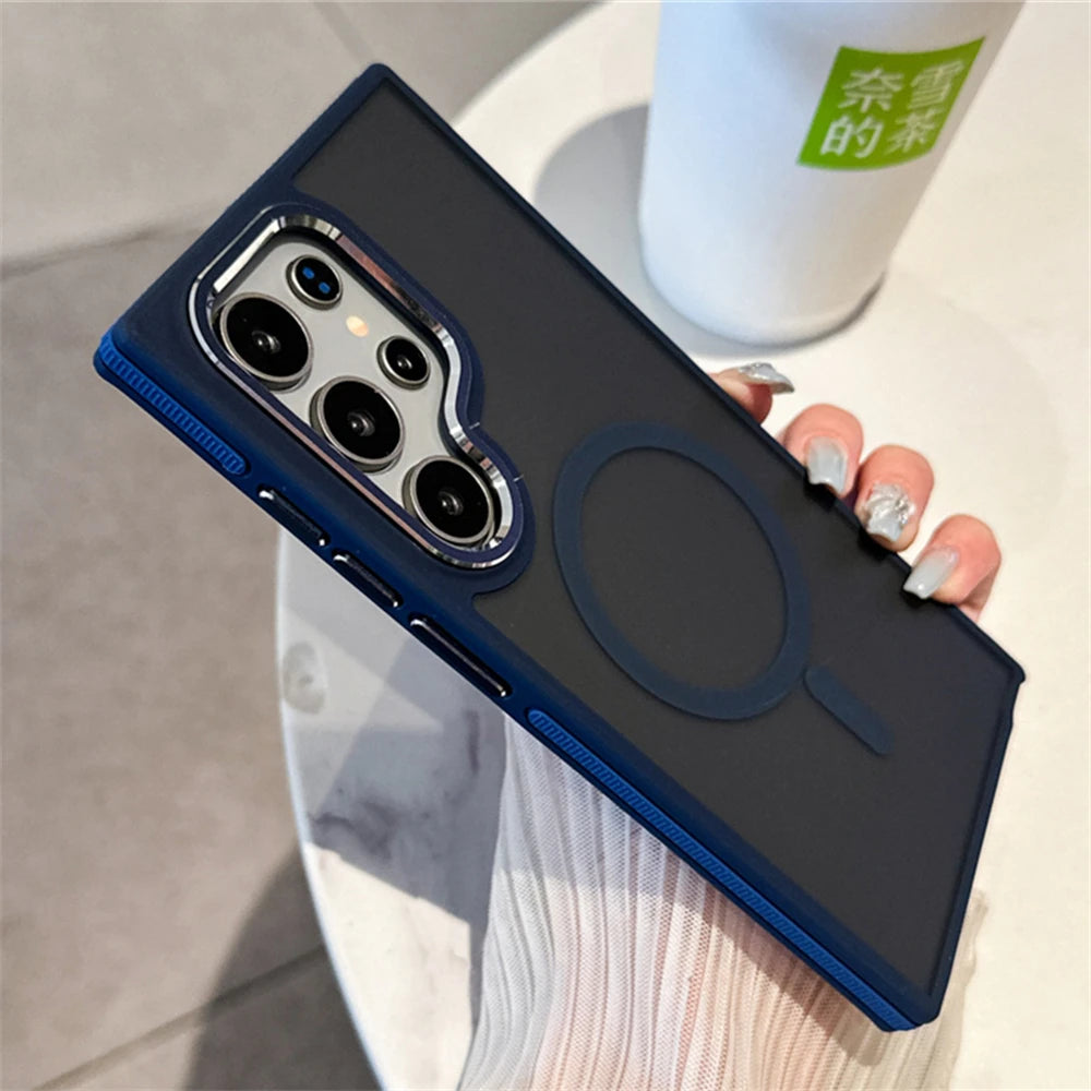 Luxury Matte Magnetic Shockproof Cover – Samsung