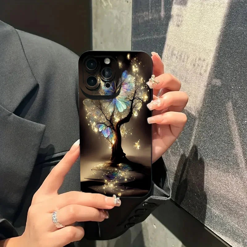 Glowing Butterfly Tree Silicone Cover – Samsung