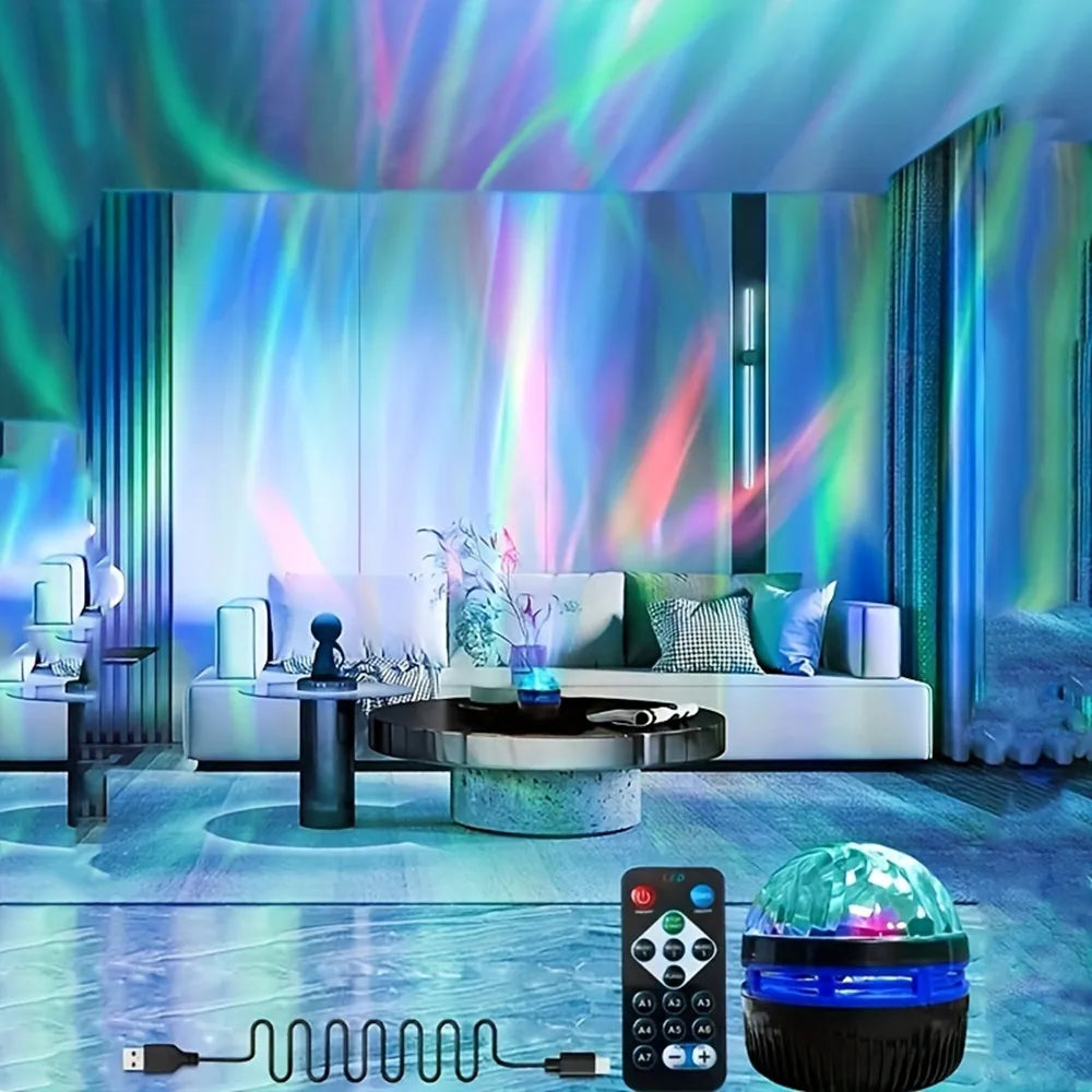 Galaxy Aurora LED Light – USB Projector for Bedroom & Party Decor