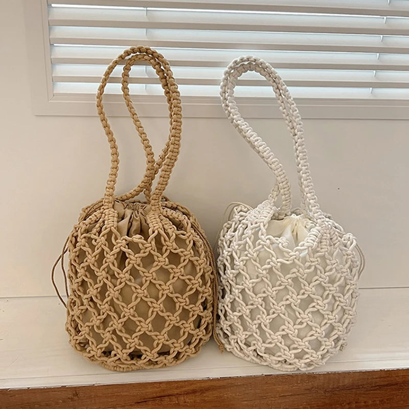 Knitted Bucket Shoulder Bag