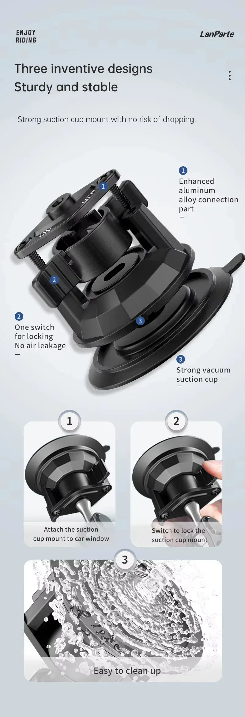360° Rotatable Suction Mount