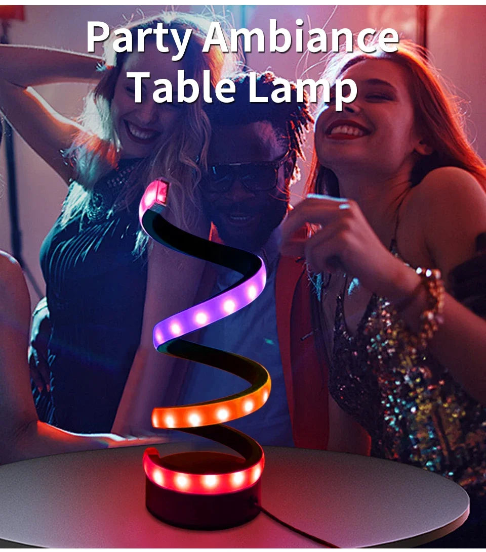 Modern RGB Spiral LED Table Ligh