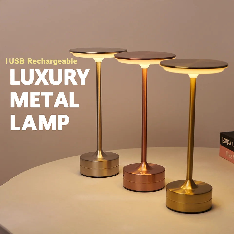 LED Table Lamp with Touch Sensor, USB Rechargeable
