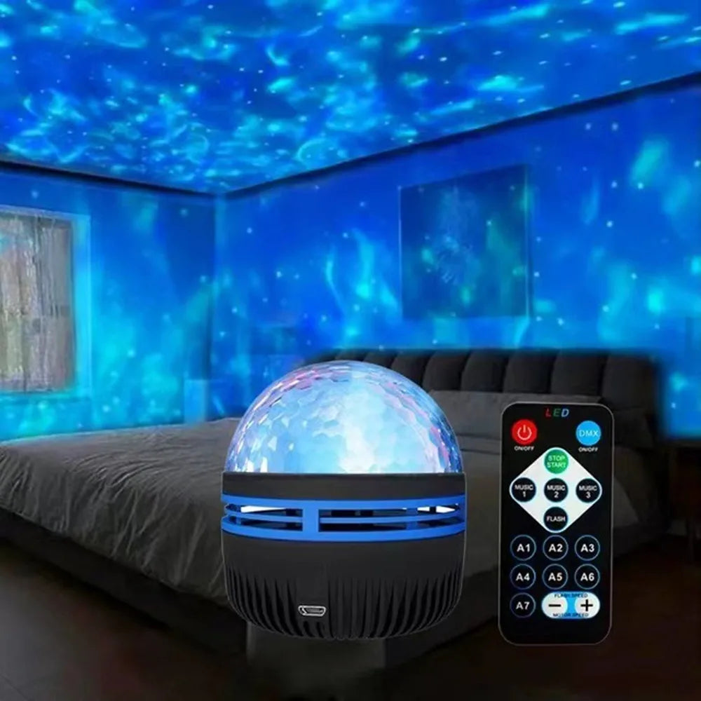 Galaxy Aurora LED Light – USB Projector for Bedroom & Party Decor