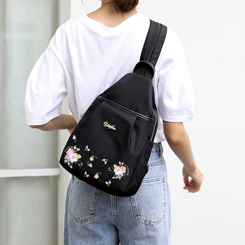 Waterproof Oxford Embroidered Backpack