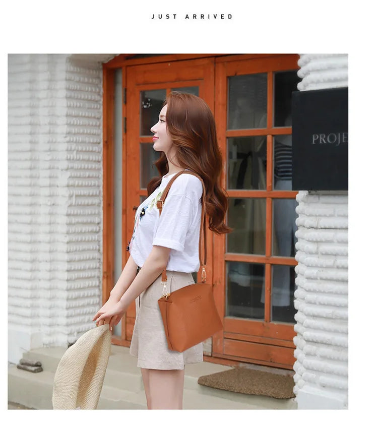 Stylish Solid PU Crossbody & Shoulder Bags for Women