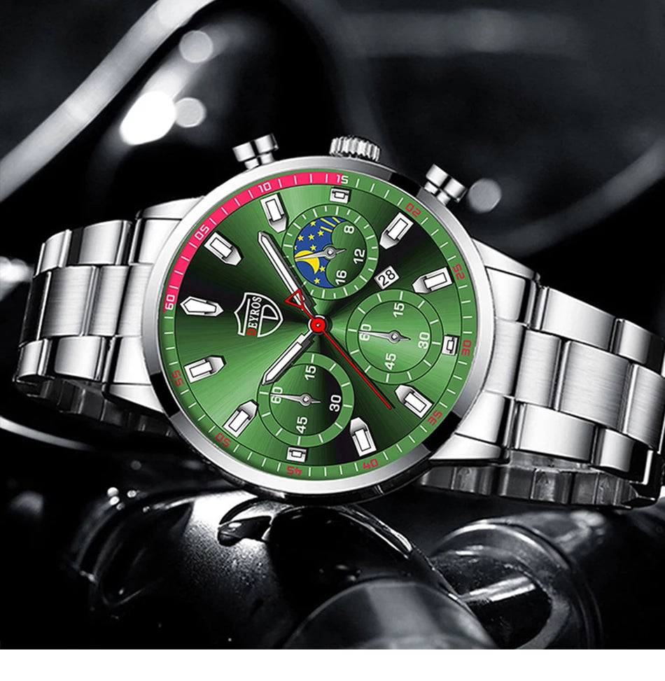 Fashion Mens Stainless Steel Watches Luxury Men Sports