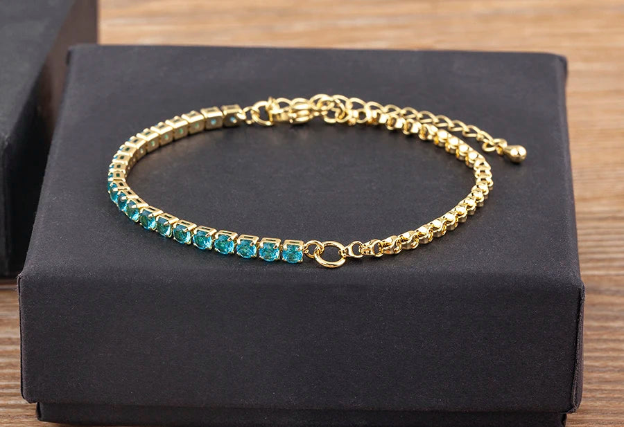 Adjustable Zircon Tennis Bracelet – Women’s Jewelry Gift"