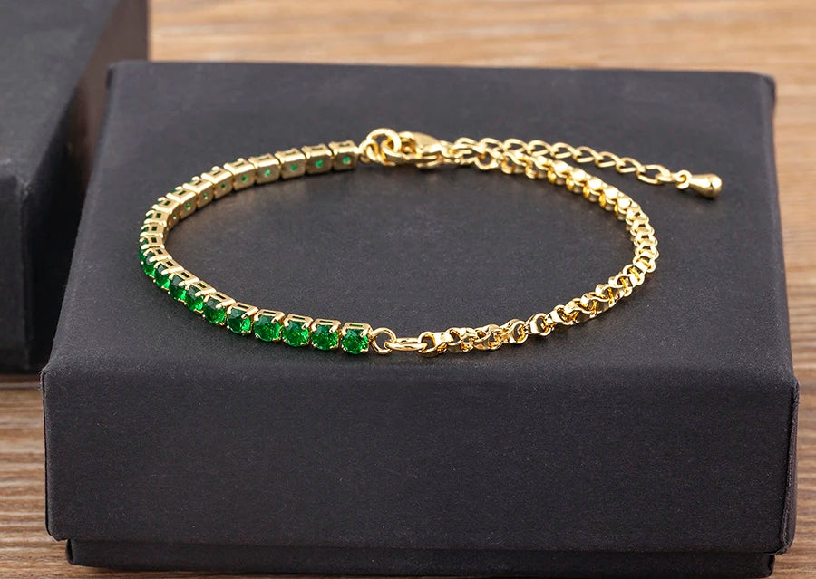 Adjustable Zircon Tennis Bracelet – Women’s Jewelry Gift"