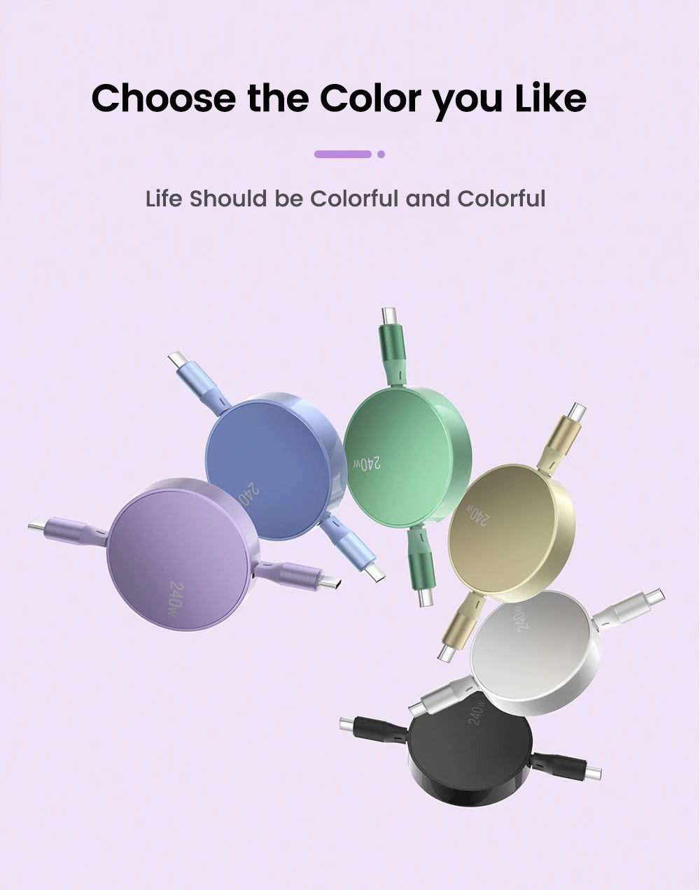 Retractable PD Fast Charge Cable