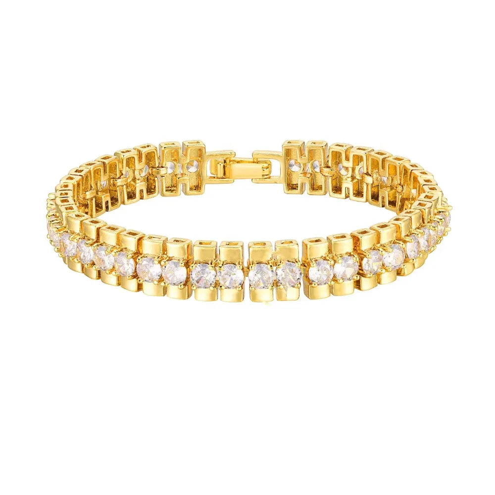 Handmade CZ Paperclip Chain Bracele