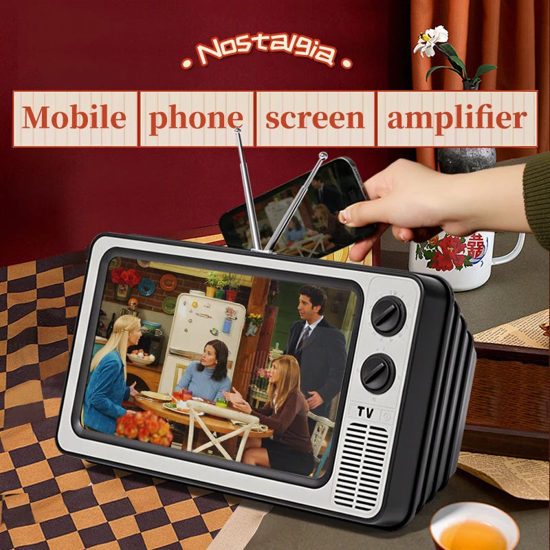 Retro TV Box Phone Magnifier – HD Display