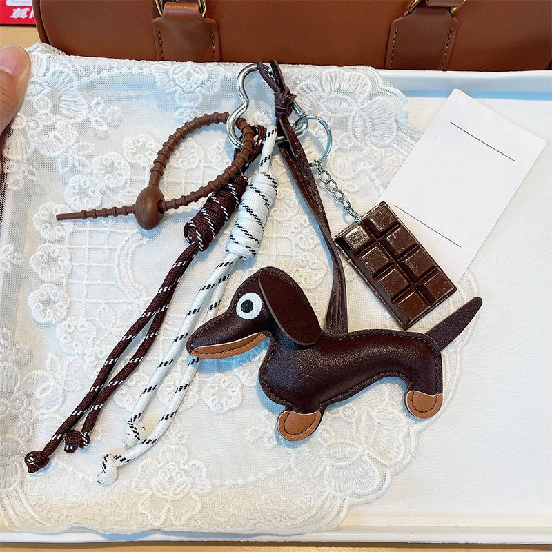 LeLeather Dachshund Keychain