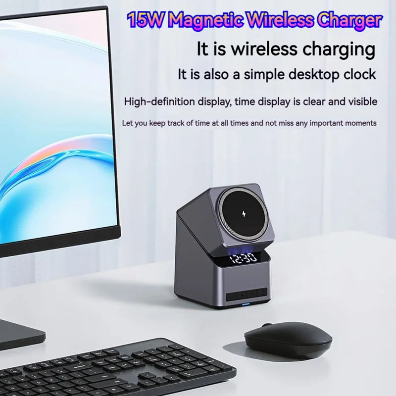 4-in-1 Rotating Magnetic 15W Wireless Charger Stand