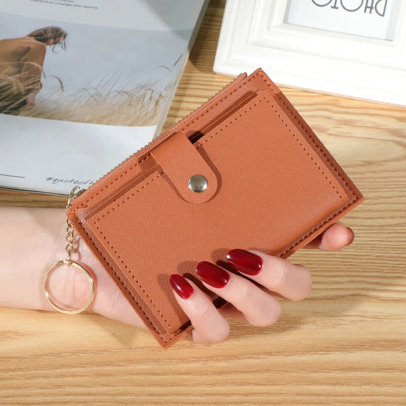 Portable Travel Zipper Card Holder