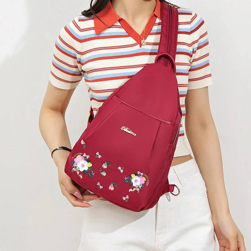 Waterproof Oxford Embroidered Backpack